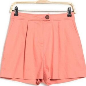NWT Toccin Pleated Button Front Trouser Shorts, Size 6, Color Rouge
